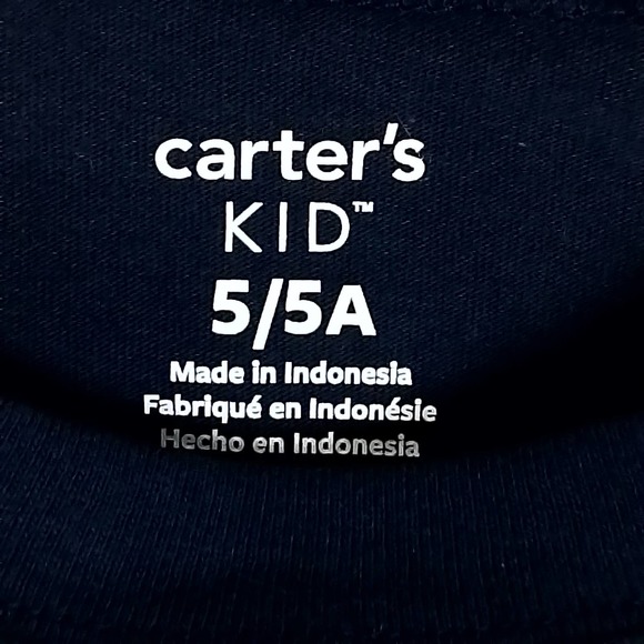 Carter's Long Sleeve Cotton Graphic Tee Size 5 in Blue w/ Space Theme - Picture 10 of 11